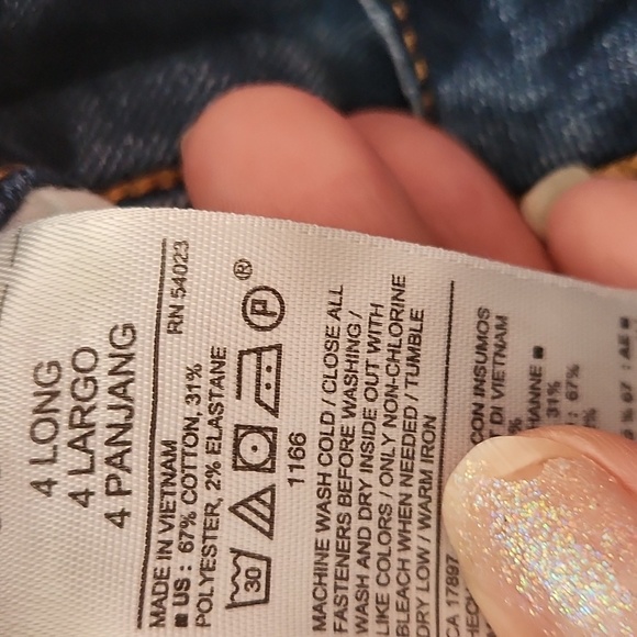 Old Navy Mid-Rise Pop Icon Distressed Skinny Jeans *Size 4Long*. *Barly Worn* - Picture 8 of 9